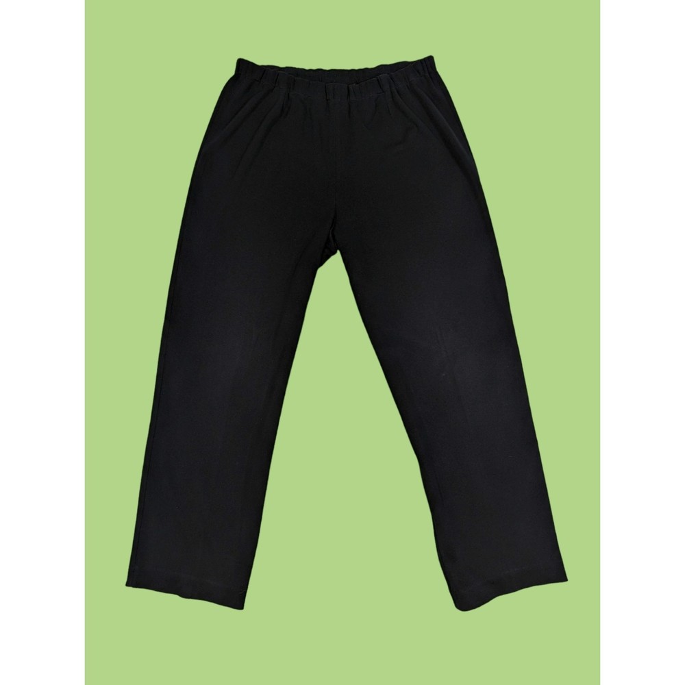 MING WANG Pant L Straight Leg‎ Pull-On Signature Knit Acrylic